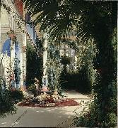 Carl Blechen The Interior of the Palm House on the Pfaueninsel Near Potsdam oil